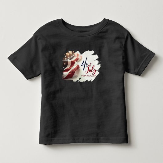 4 juli Onafhankelijkheidsdag Patriottisch ontwerp Kinder Shirts (Voorkant)