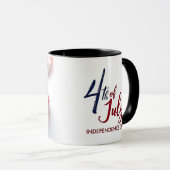4 juli Onafhankelijkheidsdag Patriottisch ontwerp Mok (Voorkant rechts)