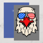 4 juli - Onafhankelijkheidsdag - Patriottische ade Feestdagenkaart (Voorkant / Achterkant)