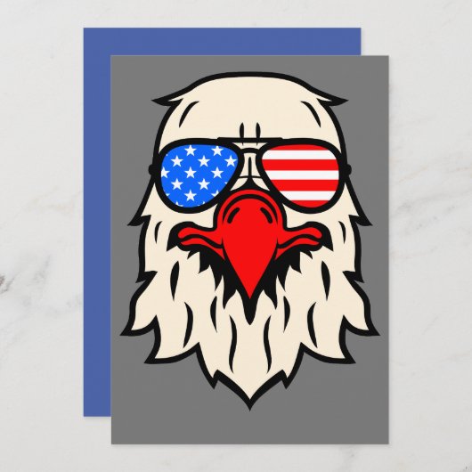 4 juli - Onafhankelijkheidsdag - Patriottische ade Feestdagenkaart (Voorkant / Achterkant)