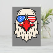 4 juli - Onafhankelijkheidsdag - Patriottische ade Feestdagenkaart (Staand voorkant)