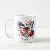 4 juli Onafhankelijkheidsdag Patriottische naam Koffiemok (Links)