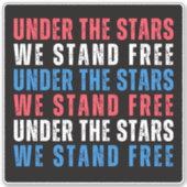 4 juli Onafhankelijkheidsdag Patriottische Sticker (Voorkant)