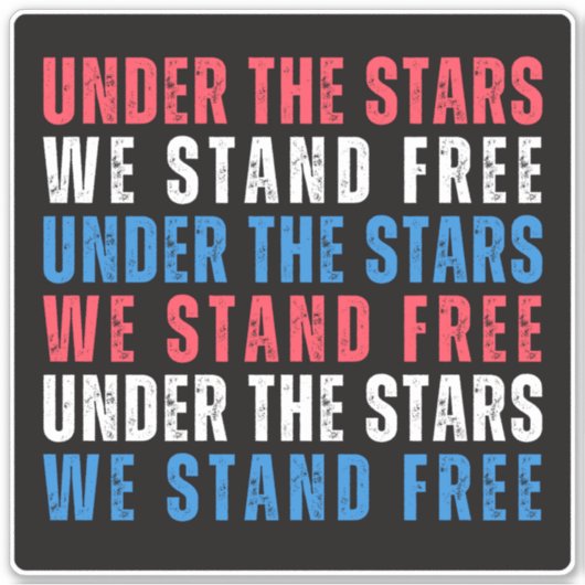 4 juli Onafhankelijkheidsdag Patriottische Sticker (Voorkant)