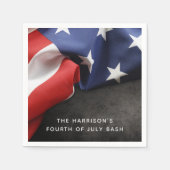 4 juli Onafhankelijkheidsdag Patriottische Vlag Servet (Voorkant)