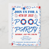 4 juli Onafhankelijkheidsdag Pool Party Kaart (Voorkant)