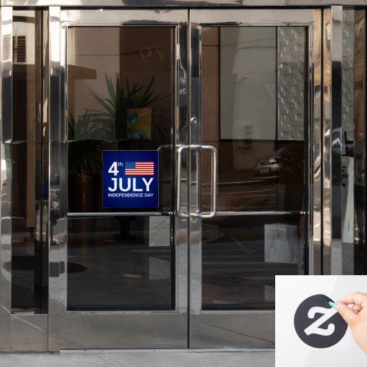 4 juli/Onafhankelijkheidsdag Raamsticker (Kantoordeur)