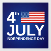 4 juli/Onafhankelijkheidsdag Raamsticker (Vel)