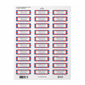 4 juli Onafhankelijkheidsdag retour Etiket (Full Sheet)