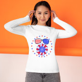 4 juli Onafhankelijkheidsdag Rood Blauw Wit T-shirt