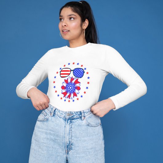 4 juli Onafhankelijkheidsdag Rood Blauw Wit T-shirt