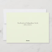 4 juli Onafhankelijkheidsdag Rood Wit Blauw Foto Feestdagenkaart (Achterkant)