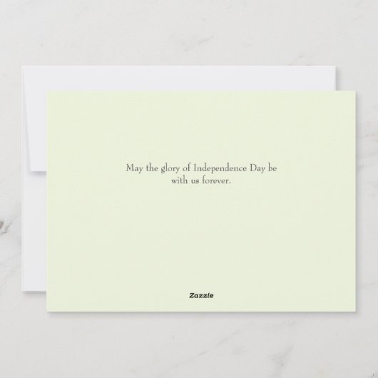 4 juli Onafhankelijkheidsdag Rood Wit Blauw Foto Feestdagenkaart (Achterkant)