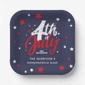 4 juli Onafhankelijkheidsdag rood wit blauw Papieren Bordje (Voorkant)