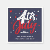 4 juli Onafhankelijkheidsdag rood wit blauw Servet (Voorkant)