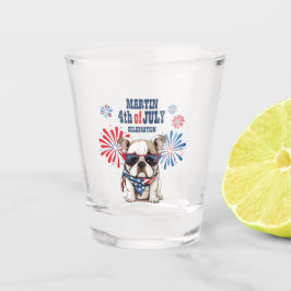 4 juli Onafhankelijkheidsdag Rood Wit Blauwe Bulld Shot Glas