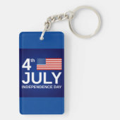 4 juli/Onafhankelijkheidsdag Sleutelhanger (achterkant)