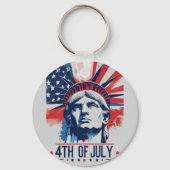 4 juli Onafhankelijkheidsdag Spirit Sleutelhanger (Achterkant)
