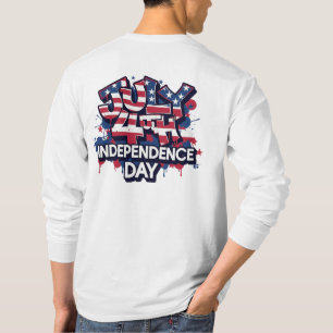 4 juli Onafhankelijkheidsdag Splash Long Sleeve T-shirt