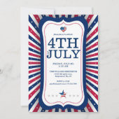 4 juli Onafhankelijkheidsdag Stars & Stripes Grill Kaart (Voorkant)