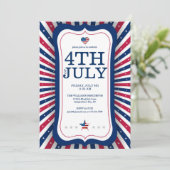 4 juli Onafhankelijkheidsdag Stars & Stripes Kookf Kaart (Staand voorkant)