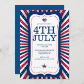 4 juli Onafhankelijkheidsdag Stars & Stripes Kookf Kaart (Voorkant / Achterkant)