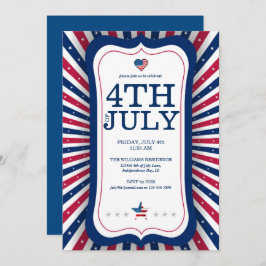 4 juli Onafhankelijkheidsdag Stars & Stripes Kookf Kaart