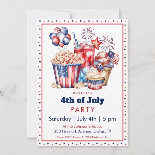 4 juli Onafhankelijkheidsdag Sweets Kaart (Voorkant)