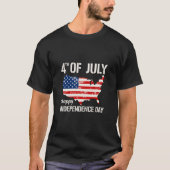 4 juli Onafhankelijkheidsdag T Shirt (Voorkant)