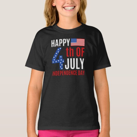 4 juli onafhankelijkheidsdag T-shirt (Voorkant)