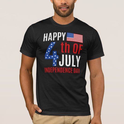 4 juli Onafhankelijkheidsdag T-shirt (Voorkant)