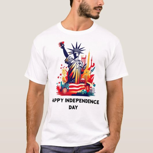 4 juli onafhankelijkheidsdag T-shirt (Voorkant)