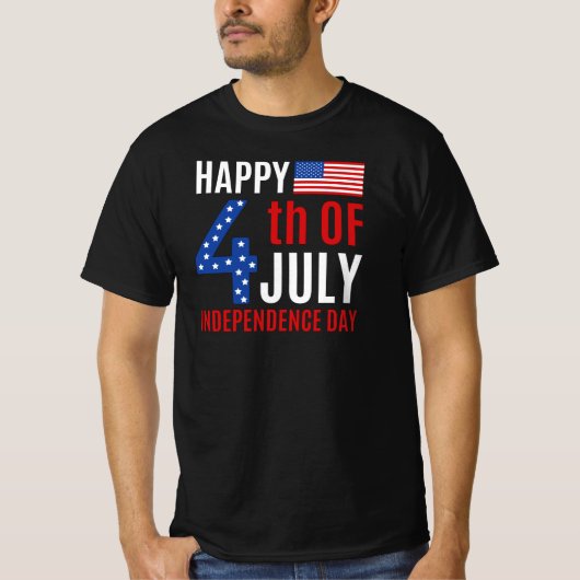 4 juli onafhankelijkheidsdag T-shirt (Voorkant)