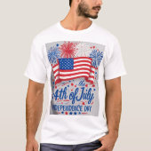 4 juli Onafhankelijkheidsdag ter herdenking T-shirt (Voorkant)