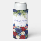 4 juli Onafhankelijkheidsdag Trouwdag Seltzer Blikjeskoeler (Seltzer Voorkant)