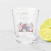 4 juli Onafhankelijkheidsdag Trouwdag Shot Glas (Achterkant)