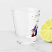 4 juli Onafhankelijkheidsdag Trouwdag Shot Glas (Links)