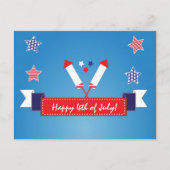 4 juli Onafhankelijkheidsdag Uitnodiging Briefkaar (Voorkant)