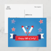 4 juli Onafhankelijkheidsdag Uitnodiging Briefkaar Briefkaart (Voorkant / Achterkant)