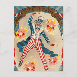 4 juli Onafhankelijkheidsdag Uncle Sam Briefkaart