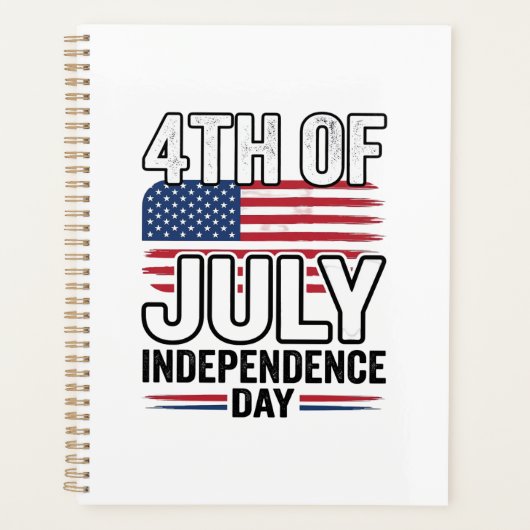 4 juli Onafhankelijkheidsdag Vintage Shirt Ontwerp Planner (Voorkant)