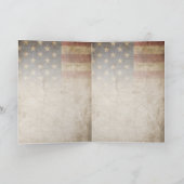 4 juli Onafhankelijkheidsdag Vintage Vlag Ontwerp Kaart (Binnen)