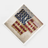 4 juli Onafhankelijkheidsdag Vintage Vlag Ontwerp Servet (Hoek)
