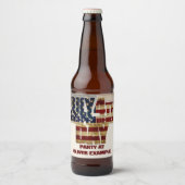 4 juli Onafhankelijkheidsdag  vlag ontwerp Bier Etiket (Voorkant)