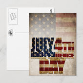 4 juli Onafhankelijkheidsdag  vlag ontwerp Briefkaart (Voorkant / Achterkant)