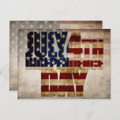 4 juli Onafhankelijkheidsdag  vlag ontwerp Briefkaart (Voorkant / Achterkant)