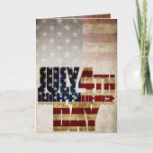 4 juli Onafhankelijkheidsdag  vlag ontwerp Kaart (Voorkant)