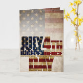 4 juli Onafhankelijkheidsdag  vlag ontwerp Kaart (Gele Bloem)