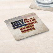 4 juli Onafhankelijkheidsdag vlag ontwerp Kartonnen Onderzetters (Gebogen)