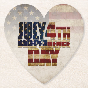 4 juli Onafhankelijkheidsdag  vlag ontwerp Kartonnen Onderzetters